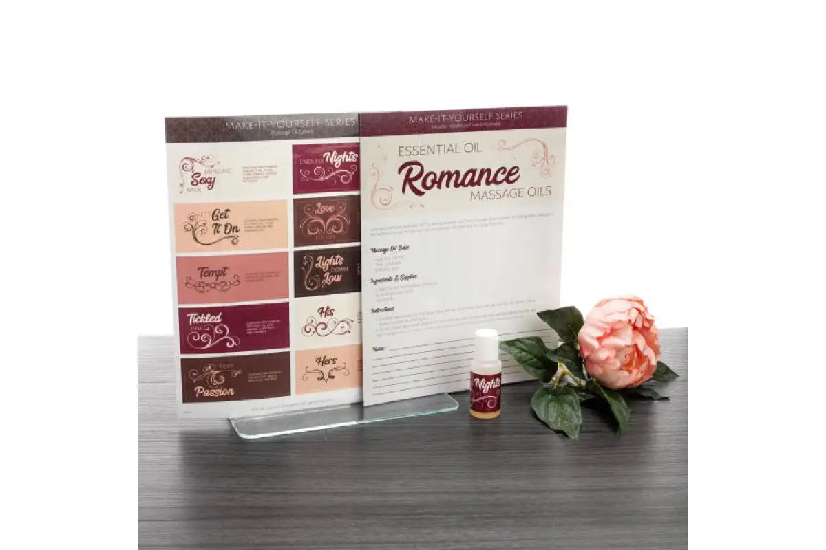"Romance Massage Blends" Make-It-Yourself Recipes and Label Set
