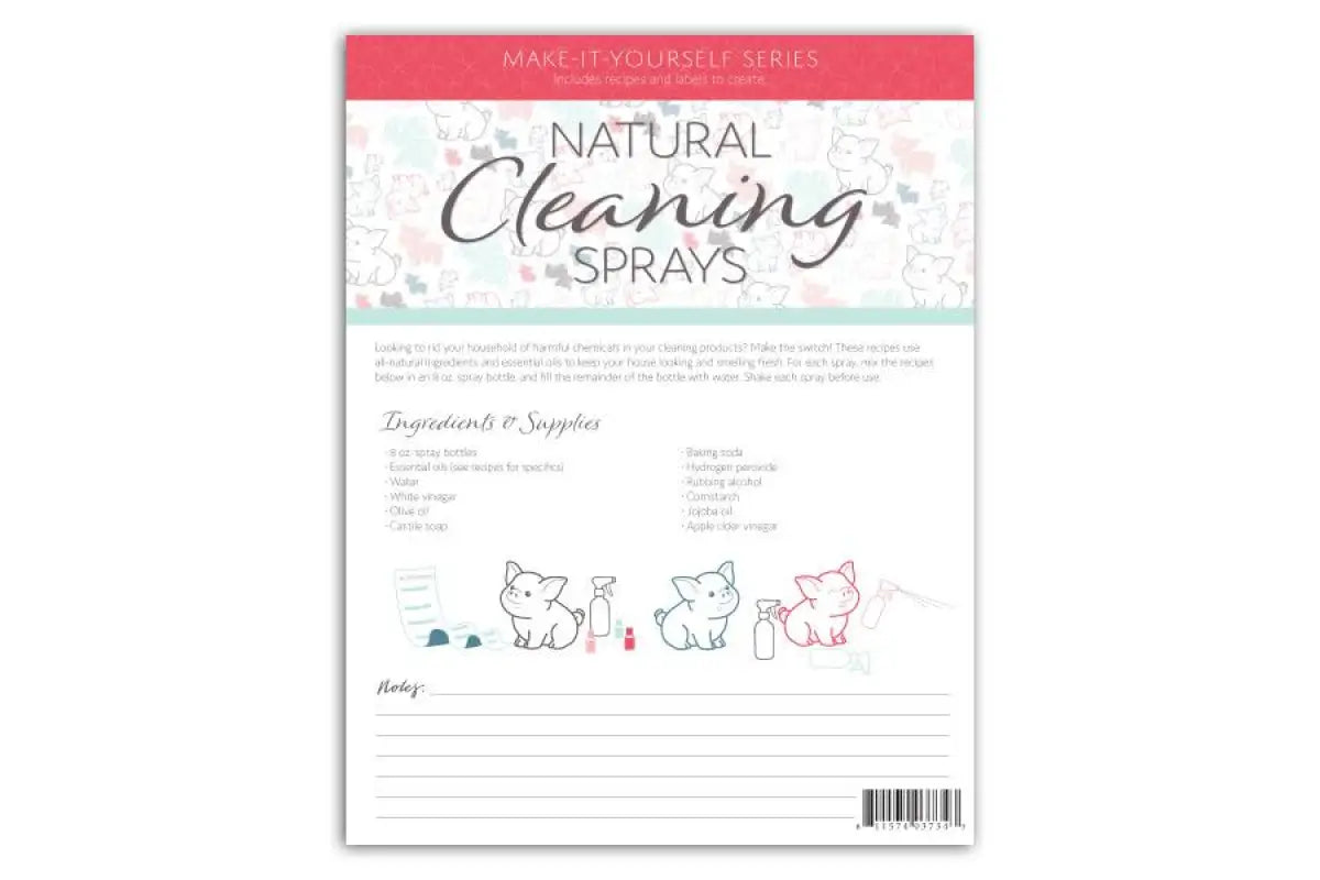 "Cleaning Sprays" Make-It-Yourself Recipes and Labels