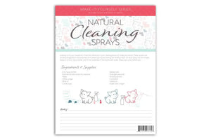Cleaning Sprays Make-It-Yourself Recipes And Labels