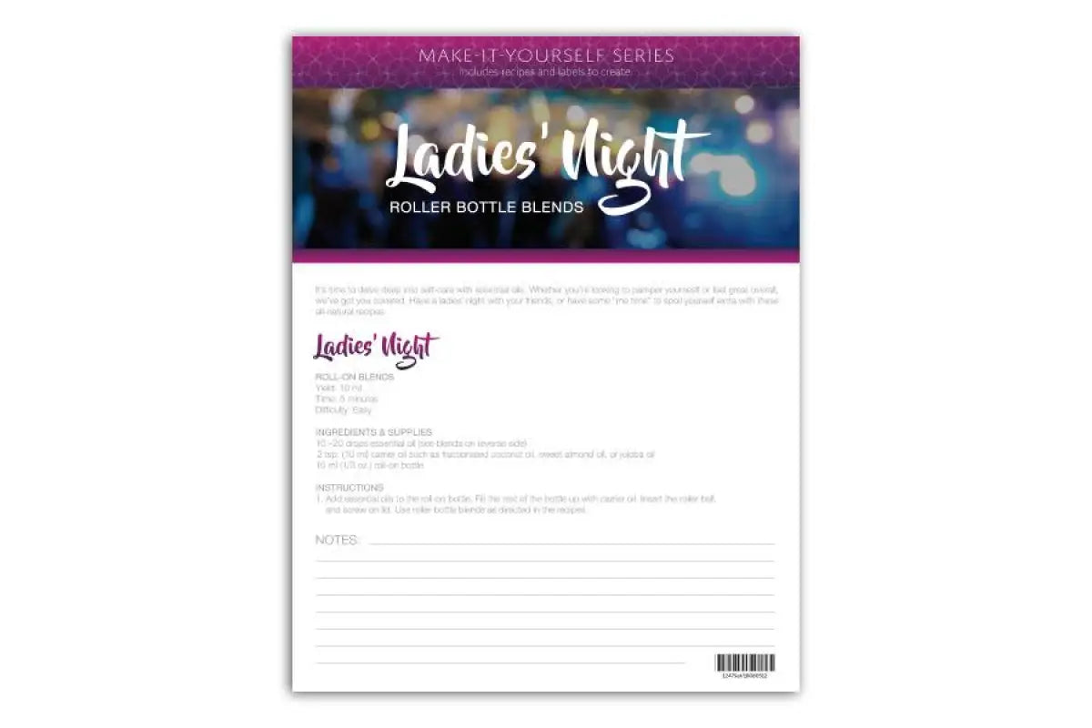 "Ladies' Night" Make-It-Yourself Recipes and Labels