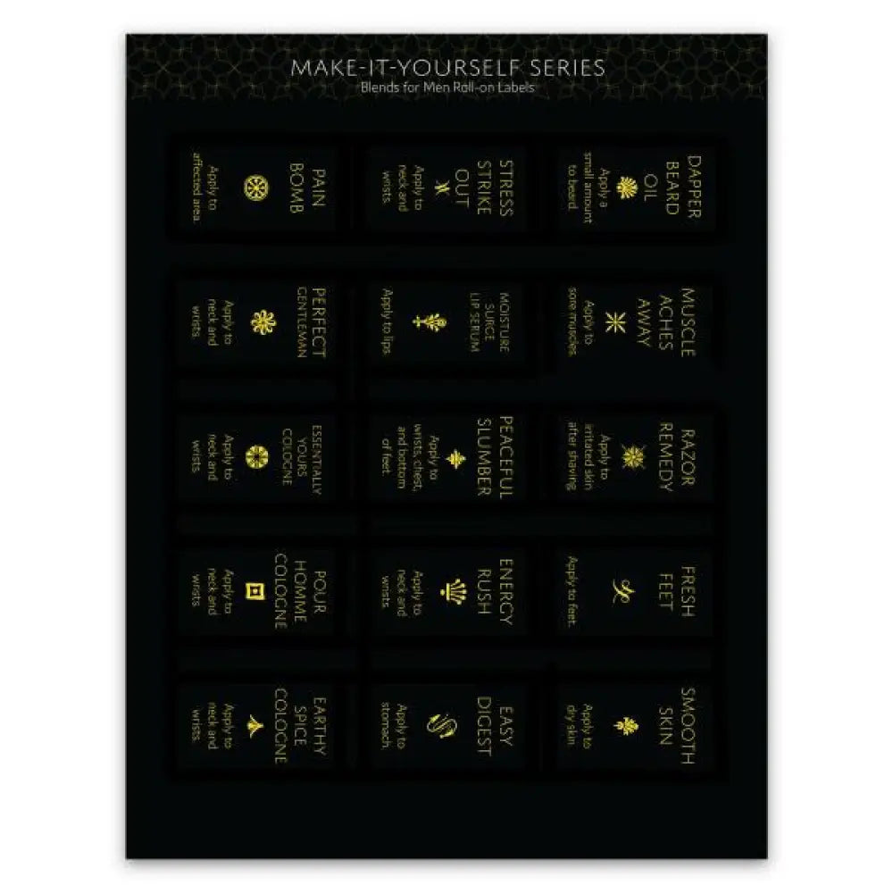 Roller Bottle Blends For Men Make-It-Yourself Recipes And Labels