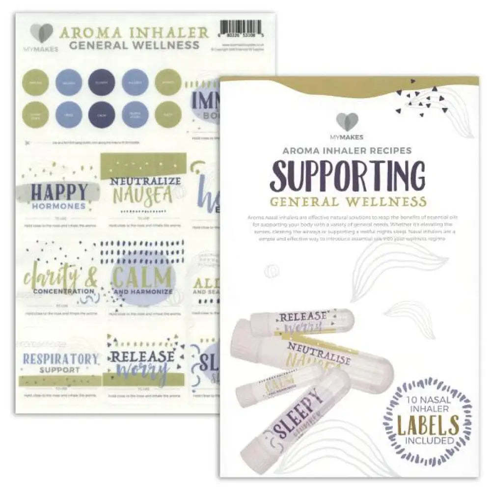 &quot;My Makes Supporting General Wellness&quot; Inhaler Recipes and Label Set