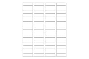 Blank White Laser Printer Labels: 1-3/4 x 1/2" (Sheet of 80 for 5/8 Dram Vials)