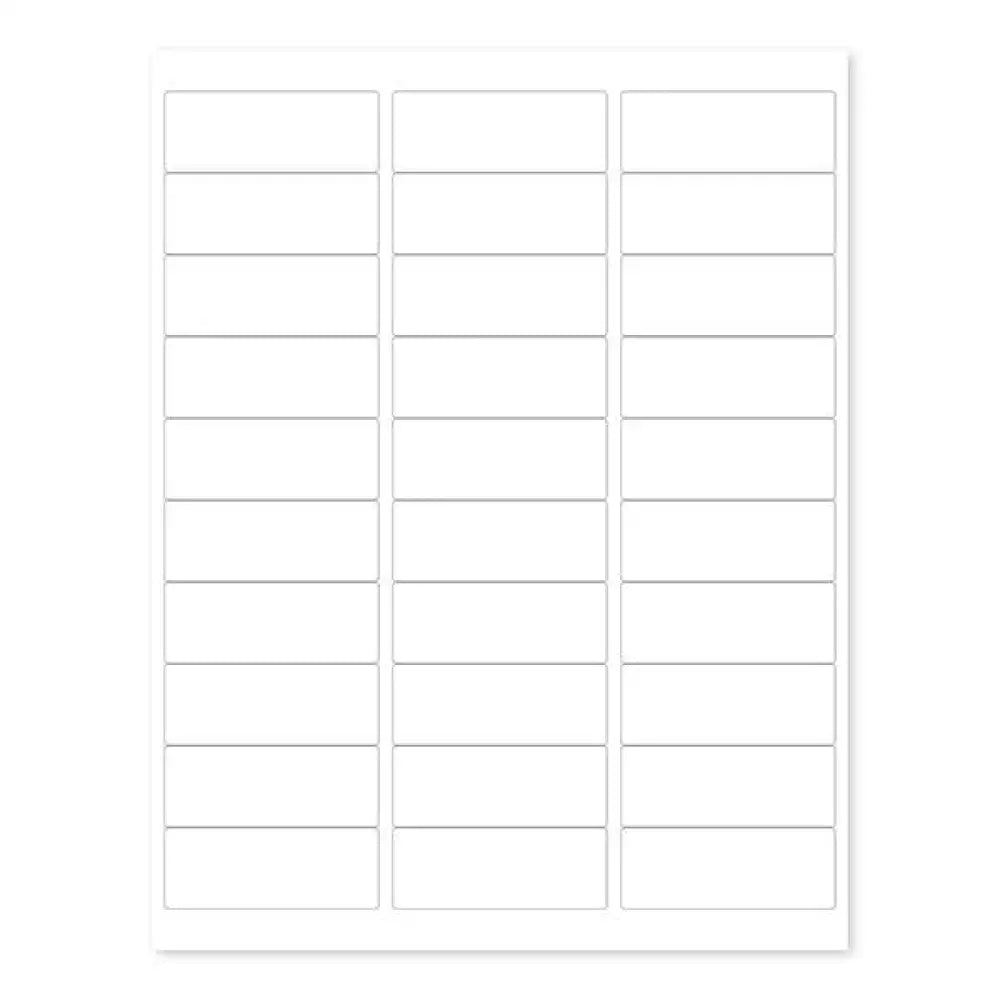 &quot;Blank White Laser Printer Labels: 2?&quot; x 1&quot; (Sheet of 30 for 5 10 and 15 ml Vials)