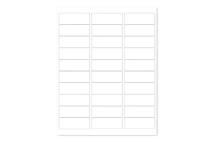 "Blank White Laser Printer Labels: 2?" x 1" (Sheet of 30 for 5 10 and 15 ml Vials)