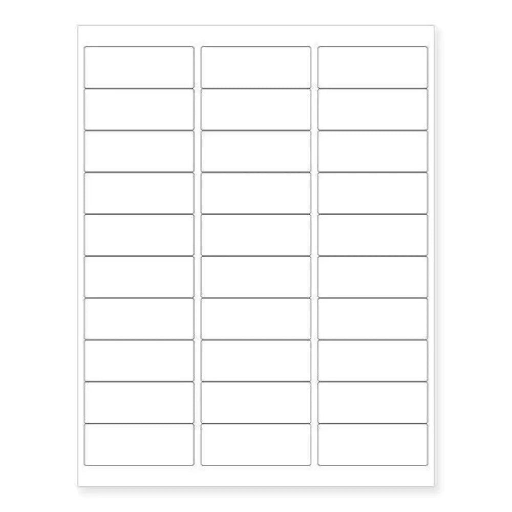 &quot;Blank Clear Printer Labels: 2?&quot; x 1&quot; (Sheet of 30 for 5 10 and 15 ml Vials)