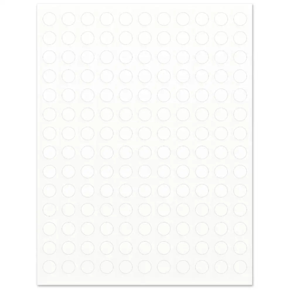 Blank, White, Circle Laser Printer Labels: 1/2&quot; (Sheet of 154)