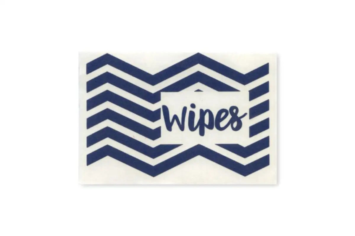Navy Blue Wipes Vinyl Label