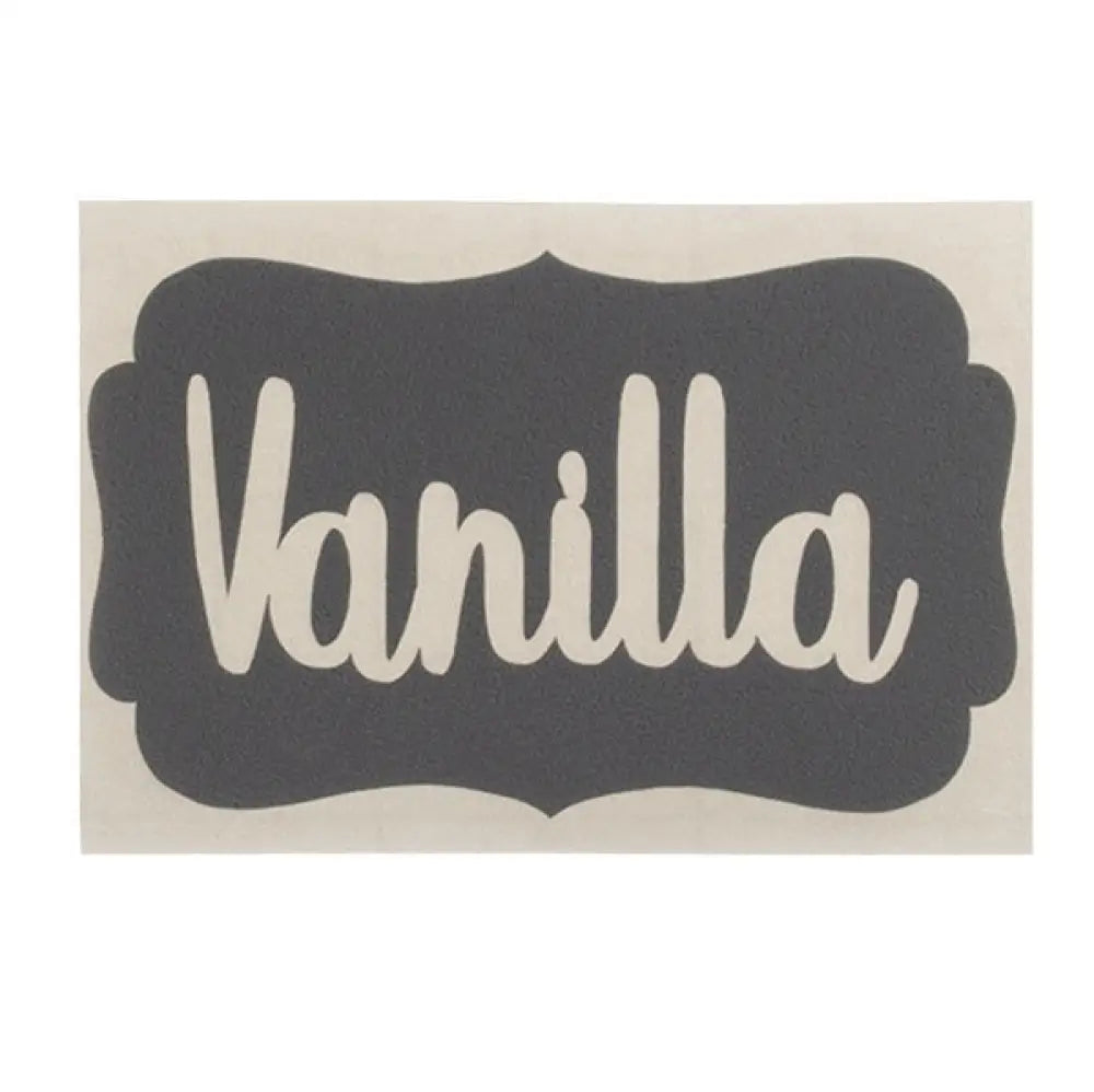 Gray Vanilla Vinyl Labels (Sheet of 3)
