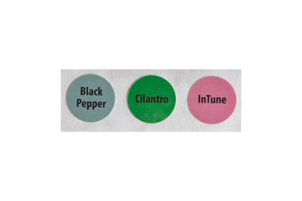 Circle Label Set #15: Black Pepper Cilantro And Intune (3 Labels)