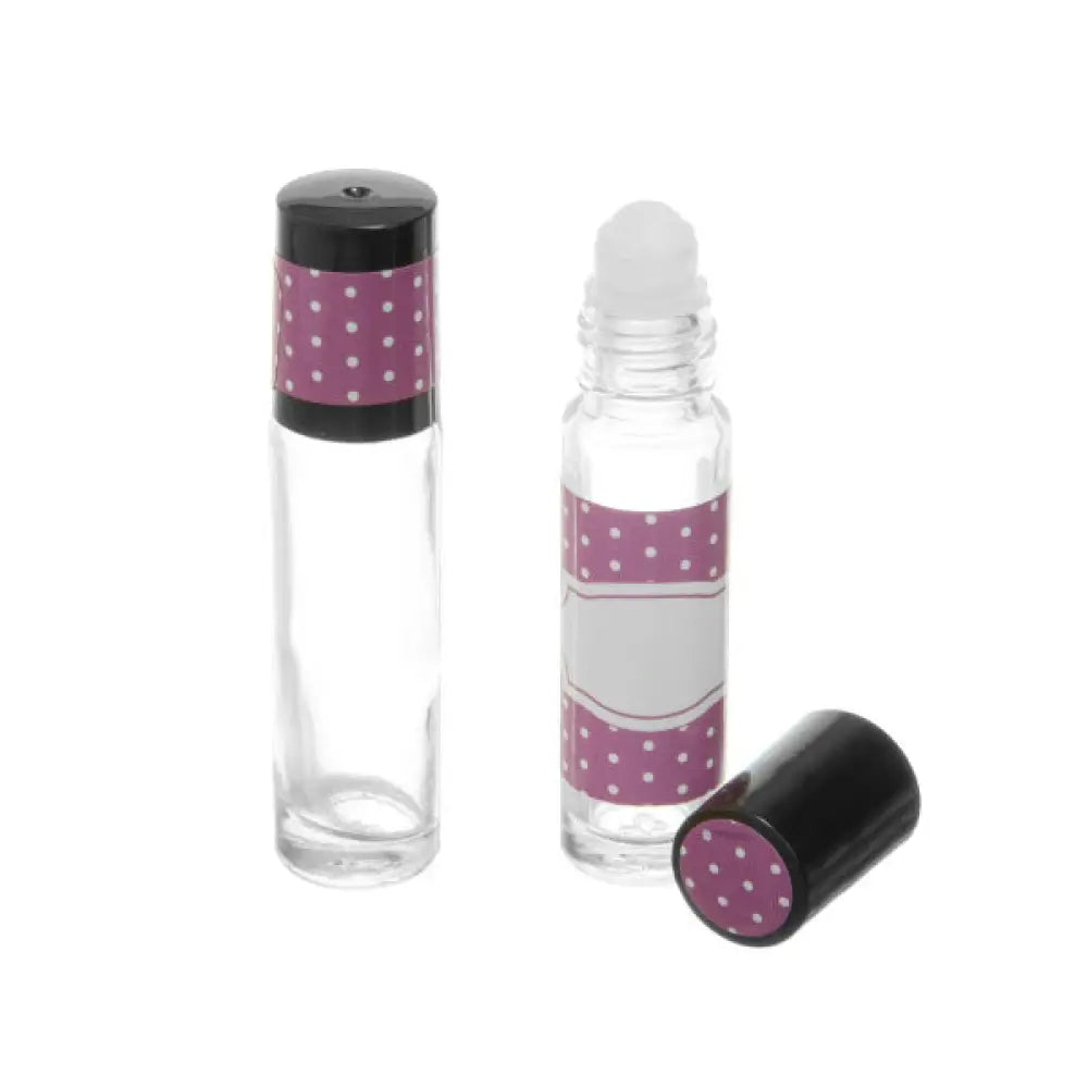 Polka Dot Oil Lock Labels And Lid Stickers For 1/3 Oz. Roll-On Vials (Set Of 33)