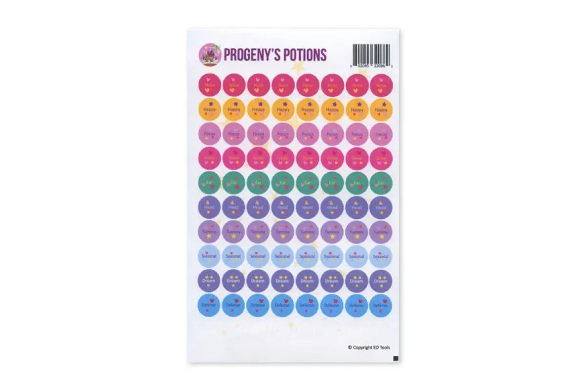 Progenys Potions Sticker Tops (Sheet Of 88)
