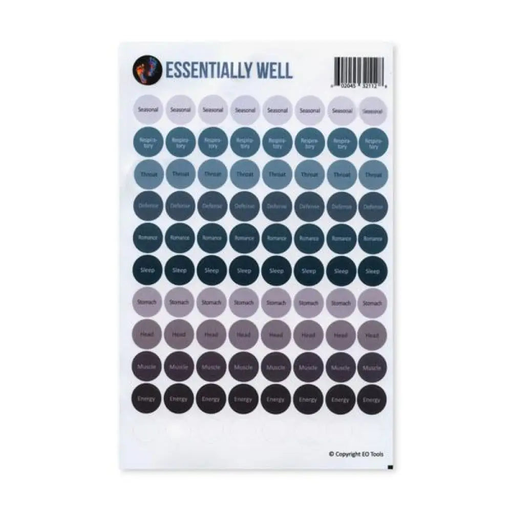 &quot;Essentially Well&quot; Sticker Tops (Sheet of 88)