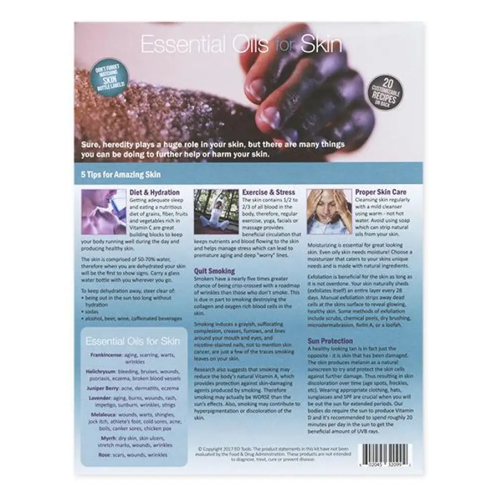 &quot;Essential Oils for Skin&quot; Recipe Tear Pad (25 Sheets)