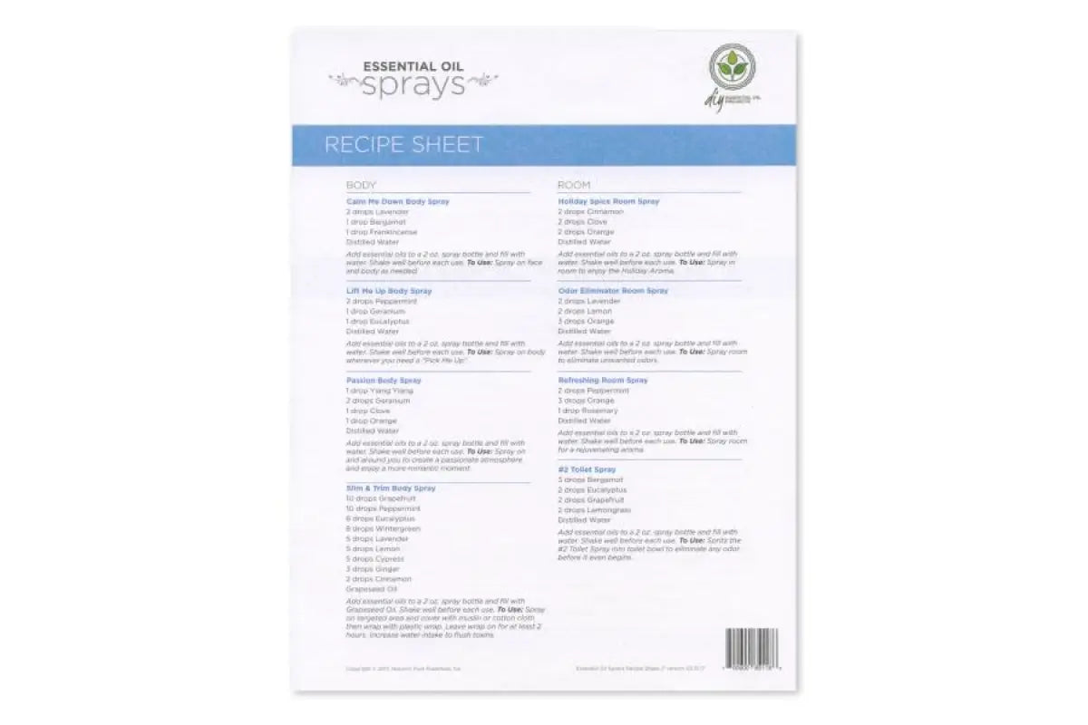 Essential Oil Sprays Personal Series Set