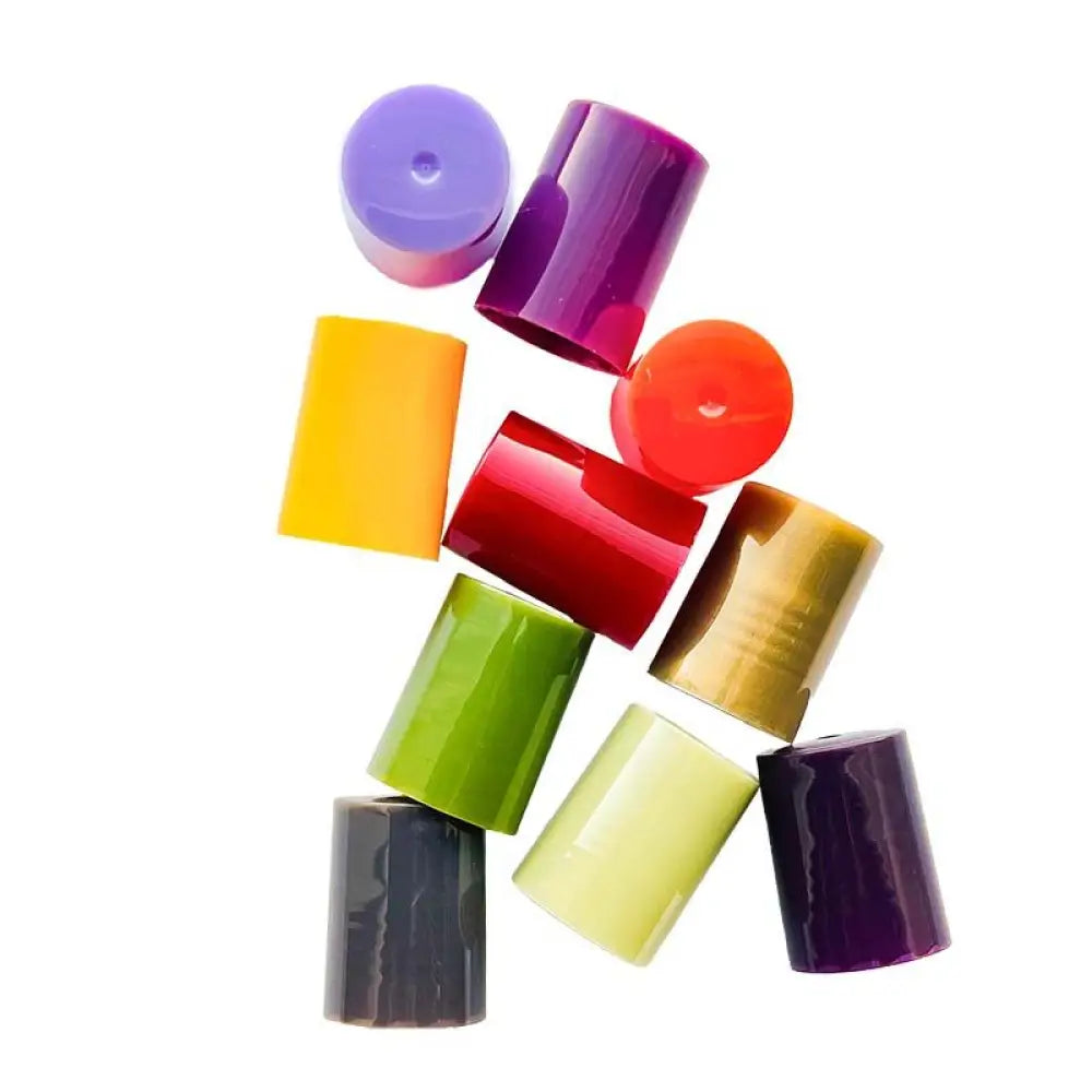 Yoga And Meditation Colored Lids For 1/6 1/3 Oz. Roll-On Vials (Pack Of 10)