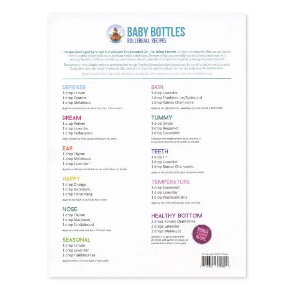&quot;Baby Bottles&quot; Recipe Sheets (Pack of 10)