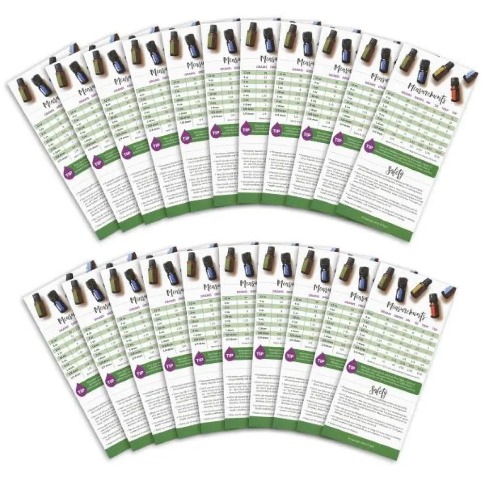Dilutions Measurements And Safety Reference Cards (Pack Of 25)