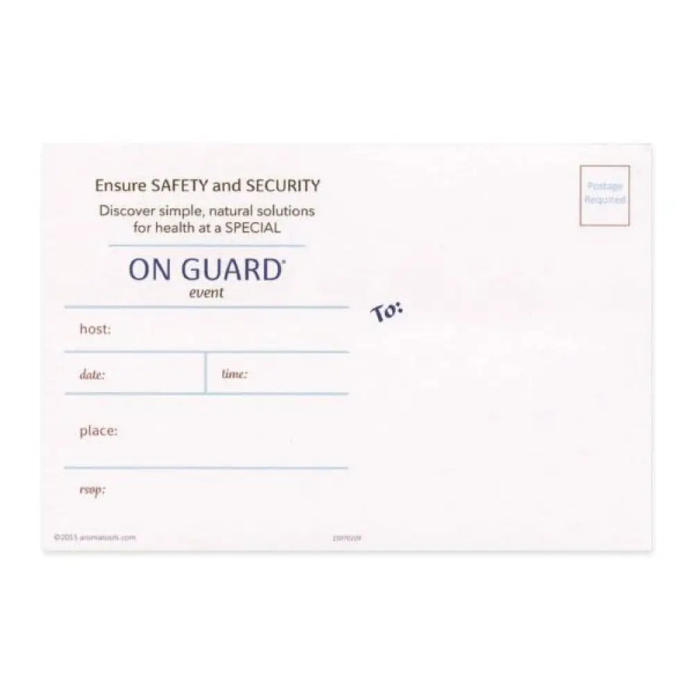 On Guard Postcard Invitations (Pack Of 25)