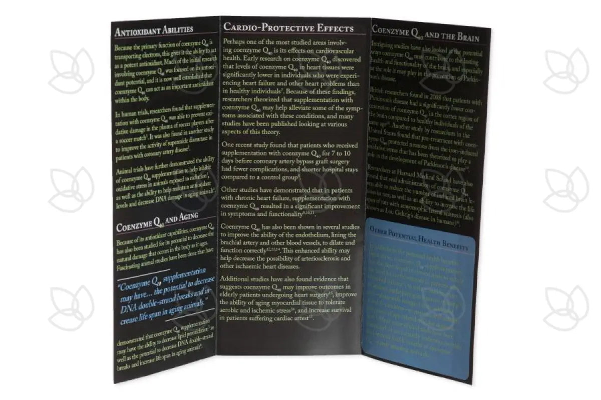 "Coenzyme Q10" Brochures (Pack of 25)