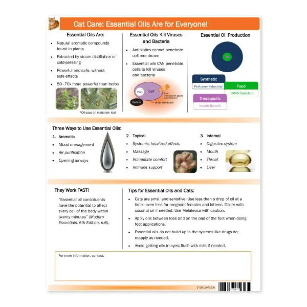 Essential Oils For Cat Care Tear Pad (50 Sheets)