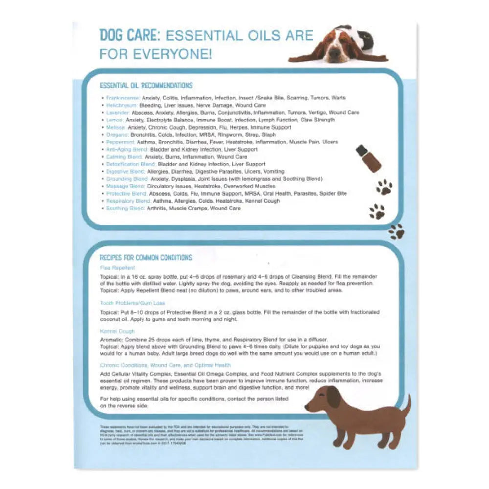 Essential Oils for Dog Care Tear Pad (50 Sheets)