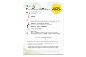 "30-Day Detox Cleanse and Restore" Tear Pad (50 Sheets)