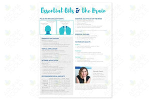 "Essential Oils and the Brain" 2-Page Foldout Guide (Pack of 25)