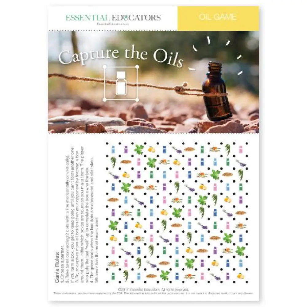 &quot;Essential Educators: Capture the Oils&quot; Mini Tear Pad Game (50 Sheets)