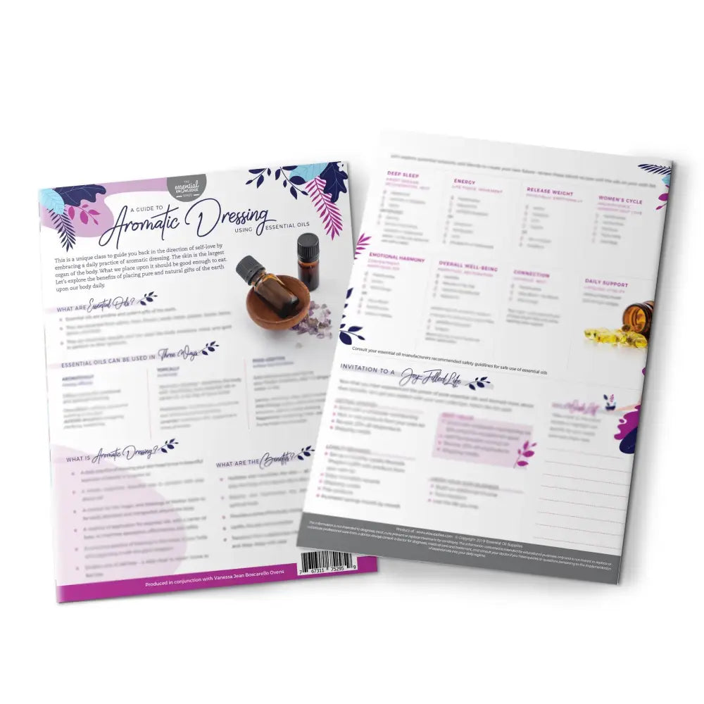 &quot;A Guide to Aromatic Dressing&quot; 2-Page Foldout (Pack of 25)