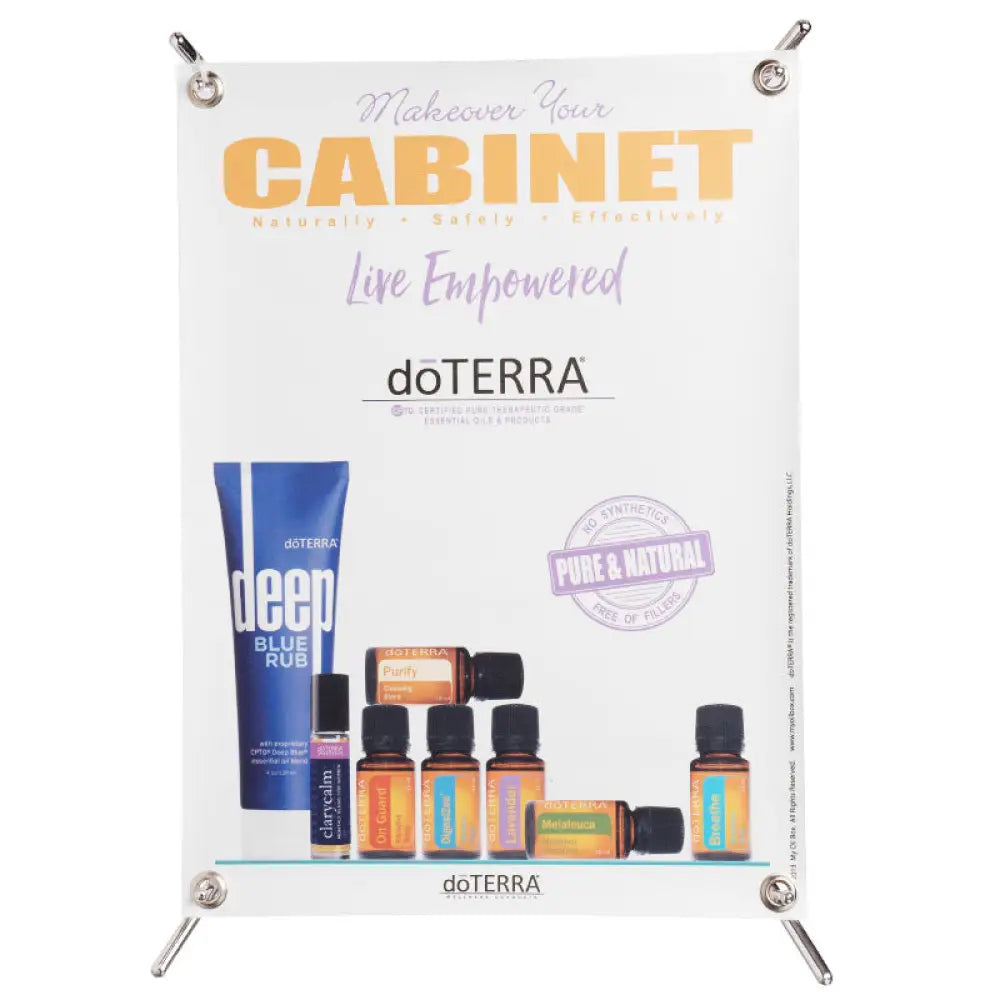 Dterra® Table Banner With Stand Makeover Your Cabinet