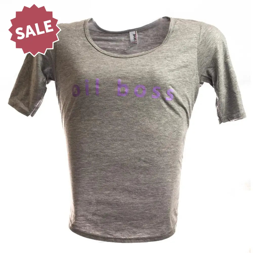 GRAY L oil boss Women&#39;s Tribelnd Scoopneck T-Shirt