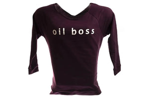 PLUM L oil boss Women's 3/4 Sleeve Roundneck Shirt