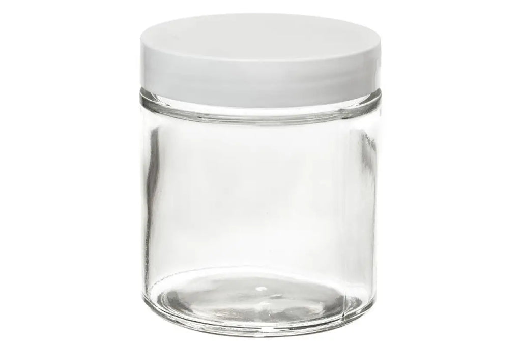 4 oz. Straight-Sided Plastic Salve Container with Smooth Lid