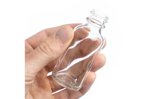 1 Oz. Clear Glass Boston Round Bottle (20-400 Neck Size)