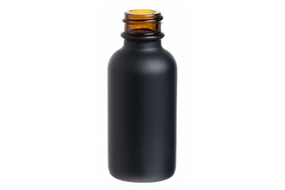 915015CC-PKG = 0.5 ounce Boston Round Bottle with Black Luer Lock Cap - Bag  of 10