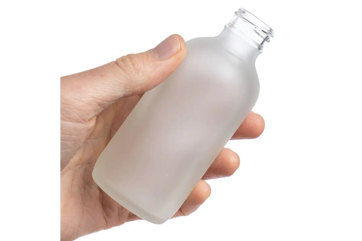4 oz. Frosted Glass Boston Round Bottle (24-400 Neck Size) - AromaTools®