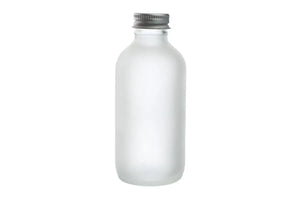 4 oz. Frosted Glass Bottle with Aluminum Cap