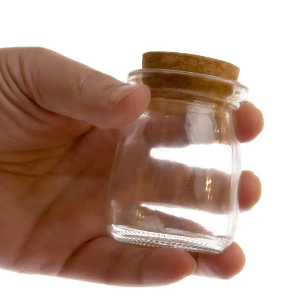 4 Oz. Clear Glass Jar With Cork Stopper