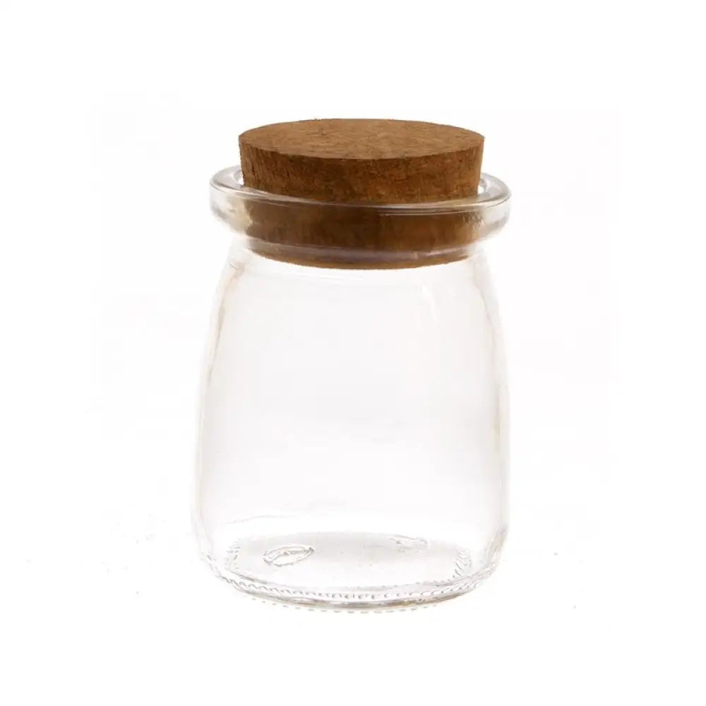 4 Oz. Clear Glass Jar With Cork Stopper