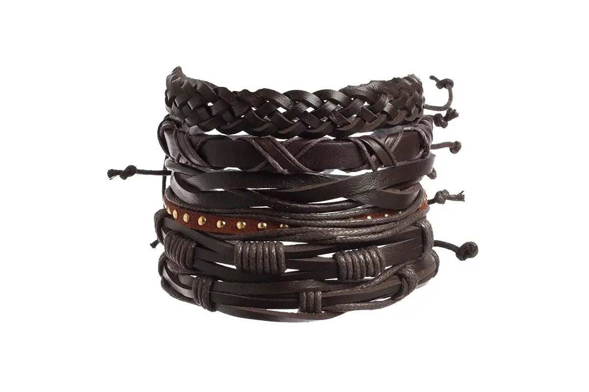 Brown Boho Leather Bracelet with Locket and Aroma-Balls - AromaTools®