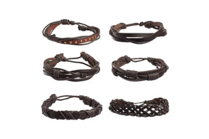 Leather Bracelet Set 2 (Pack of 6)