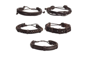 Leather Bracelet Set 3 (Pack of 5)