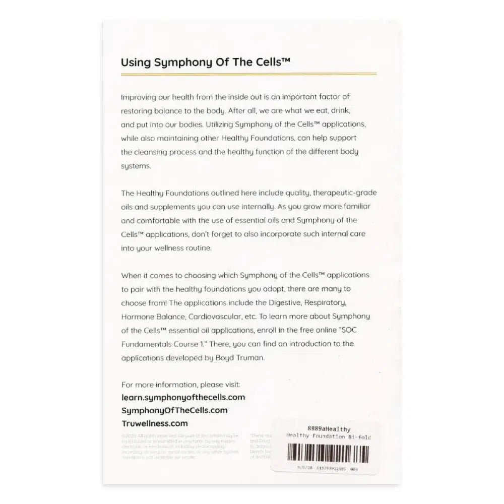 Symphony Of The Cells Healthy Foundations Bi-Fold