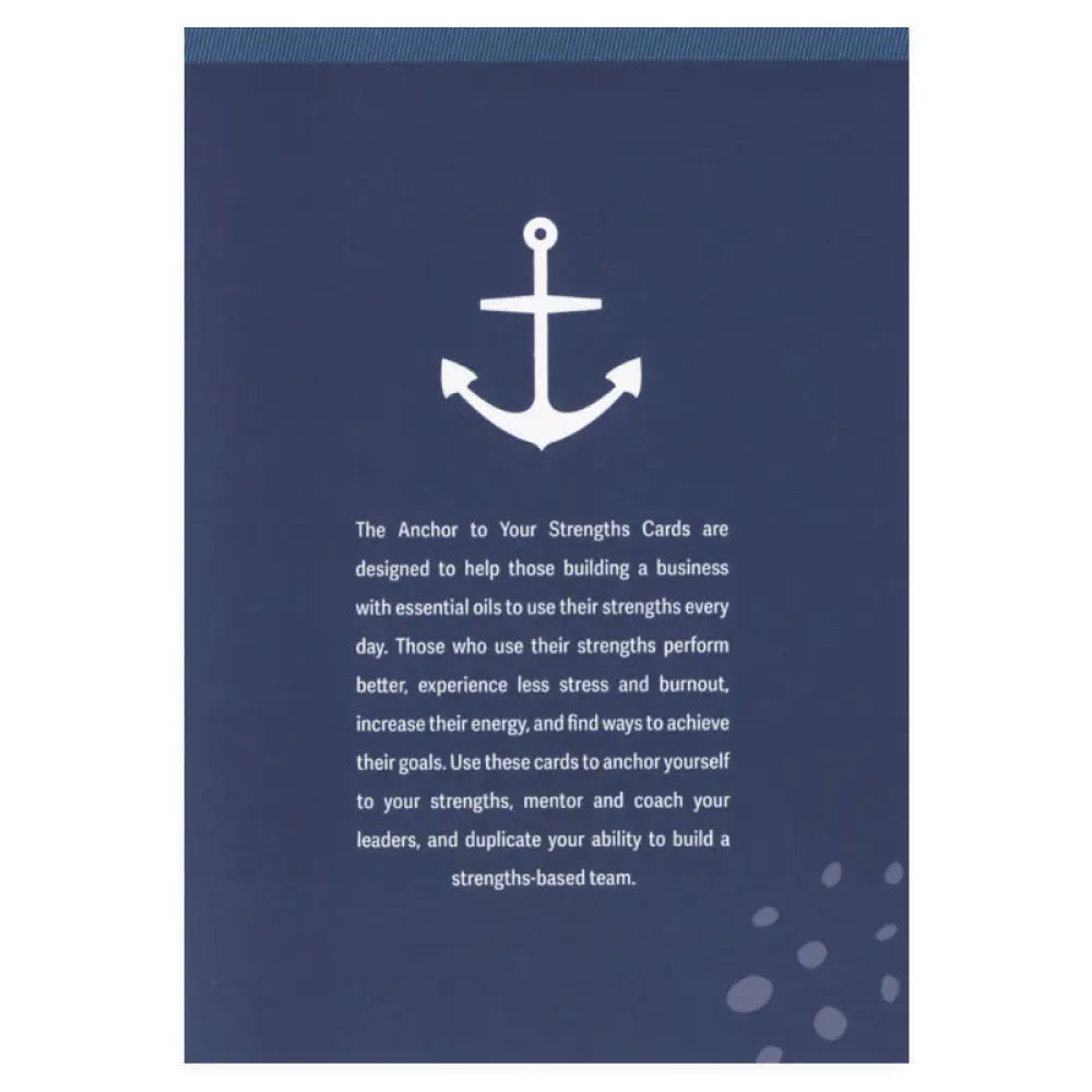 Anchor To Your Strengths Card Deck (34 Cards)