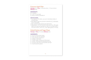 Essential Fitness Recipe Booklet With Labels