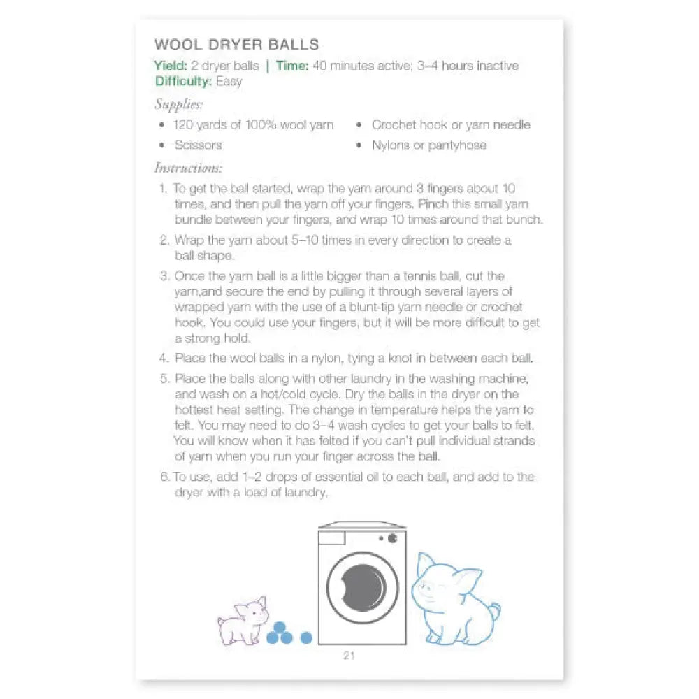 Essential Cleaning Recipe Booklet With Labels