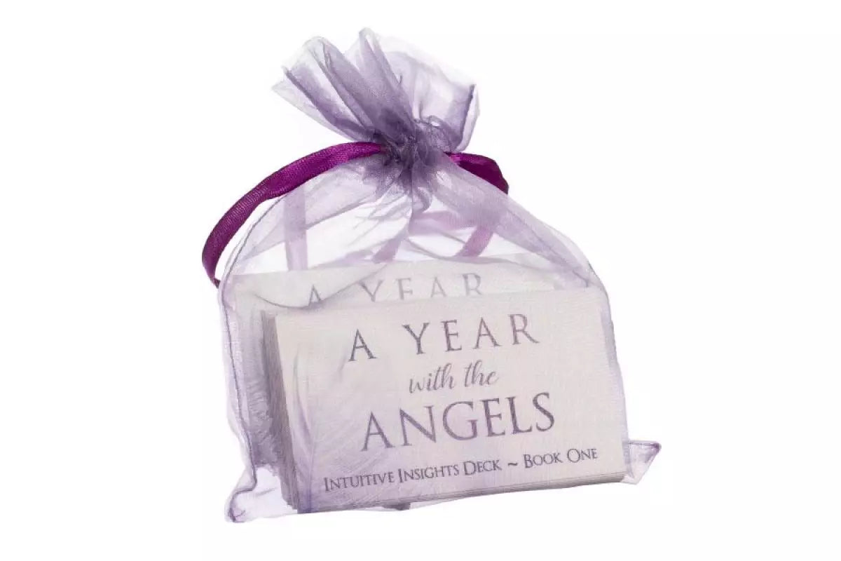 A Year with the Angels Intuitive Insights Deck Book 1 by Rebecca Loach (52 Cards)