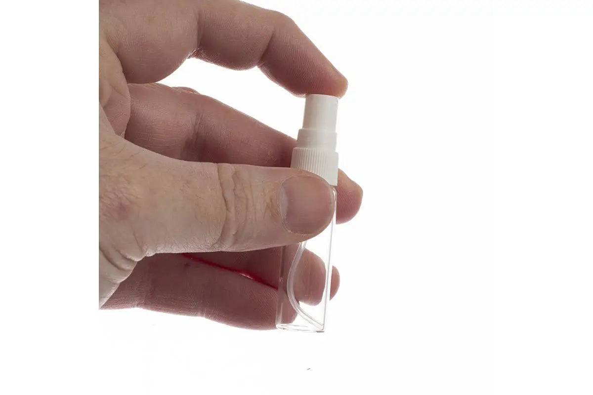 5 Ml Clear Glass With White Misting Spray Tops (Pack Of 6)