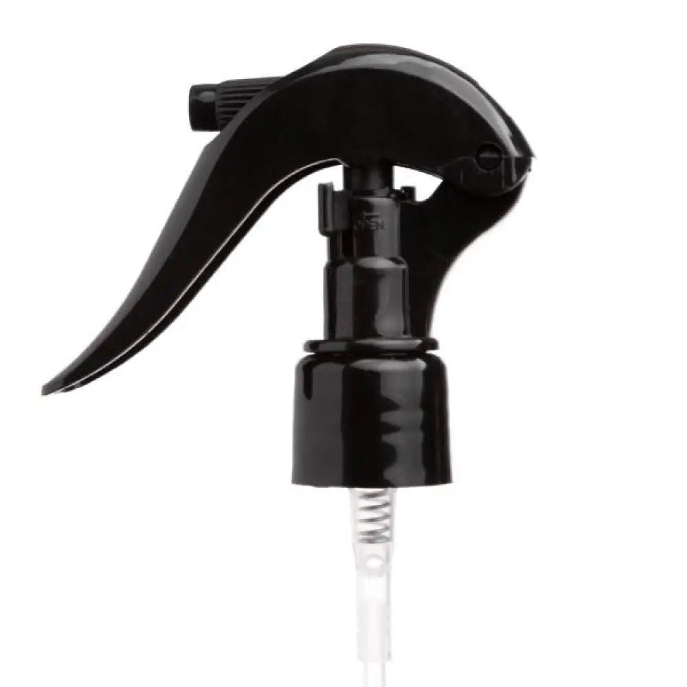 Black Trigger Sprayer for 1 and 2 oz. Glass Bottles and 2 and 4 oz. Plastic Bottles (20-410 Neck Size)